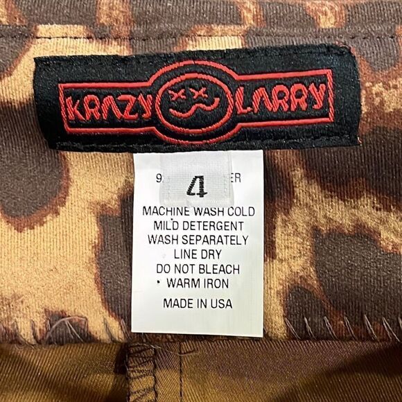 NWT Krazy Larry Animal Print Pull-on Ankle Pants Size 4 - Picture 4 of 6